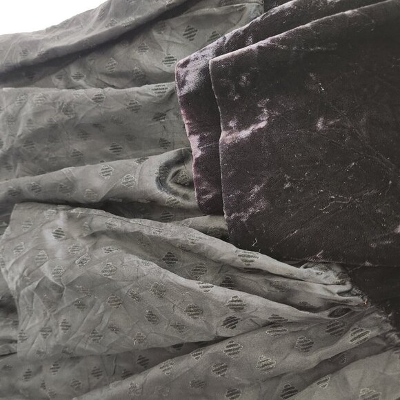 Vtg 80s Witchcore Black Velvet Dress 6 Drop Waist Ruffle Skirt Witchy Grunge - Picture 14 of 16